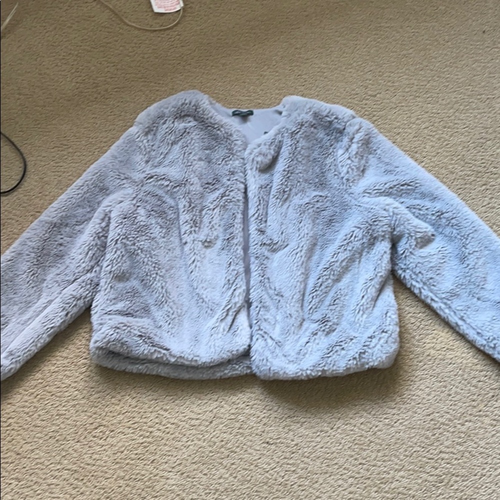NWT Women’s WildFable Gray Fur Coat